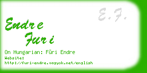 endre furi business card